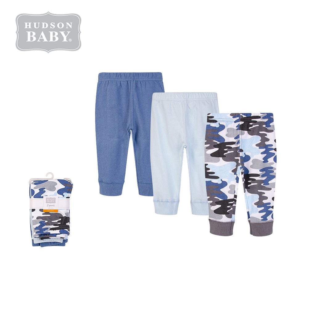 Hudson Baby Boy Pants Set 3pc Blue Camo 14347CH - Little Kooma