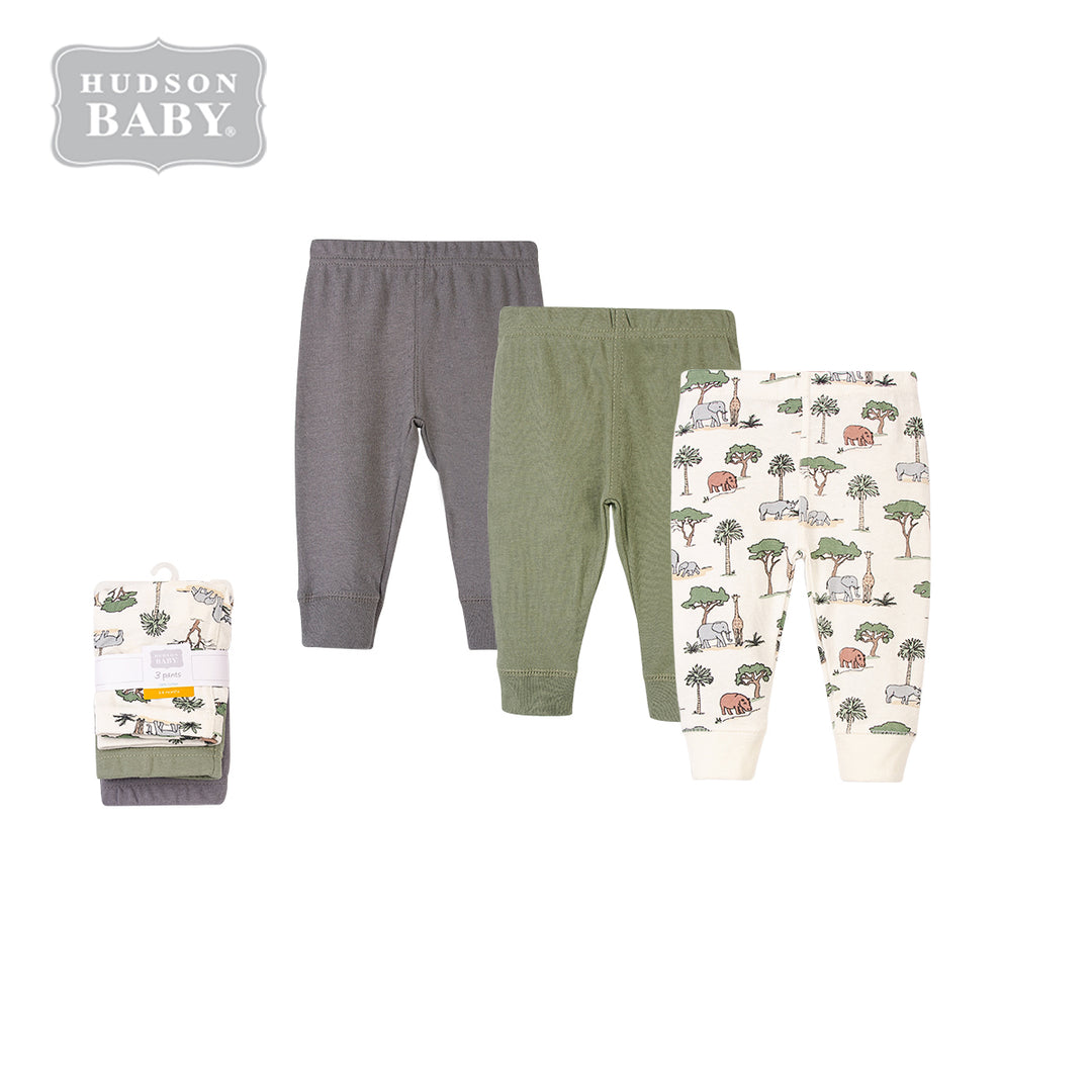 Hudson Baby Boy Pants Set 3pc Going on Safari 00650CH - Little Kooma