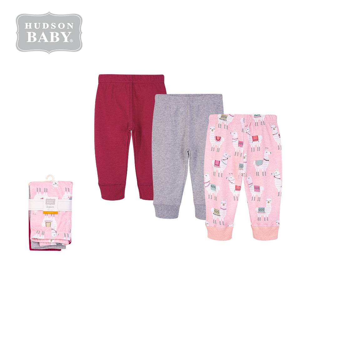 Hudson Baby Girl Pants Set 3pc Llamas 14359CH - Little Kooma