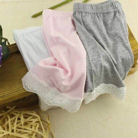 Baby Kids Girls Lace Solid Colour Safety Pants Shorts - Little Kooma