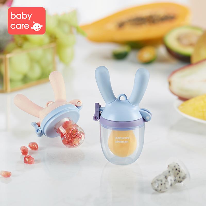 Babycare Baby Food Feeder Feeding Fruit Vegetable Bite Pacifier with 3 Nipple Replacement - Little Kooma