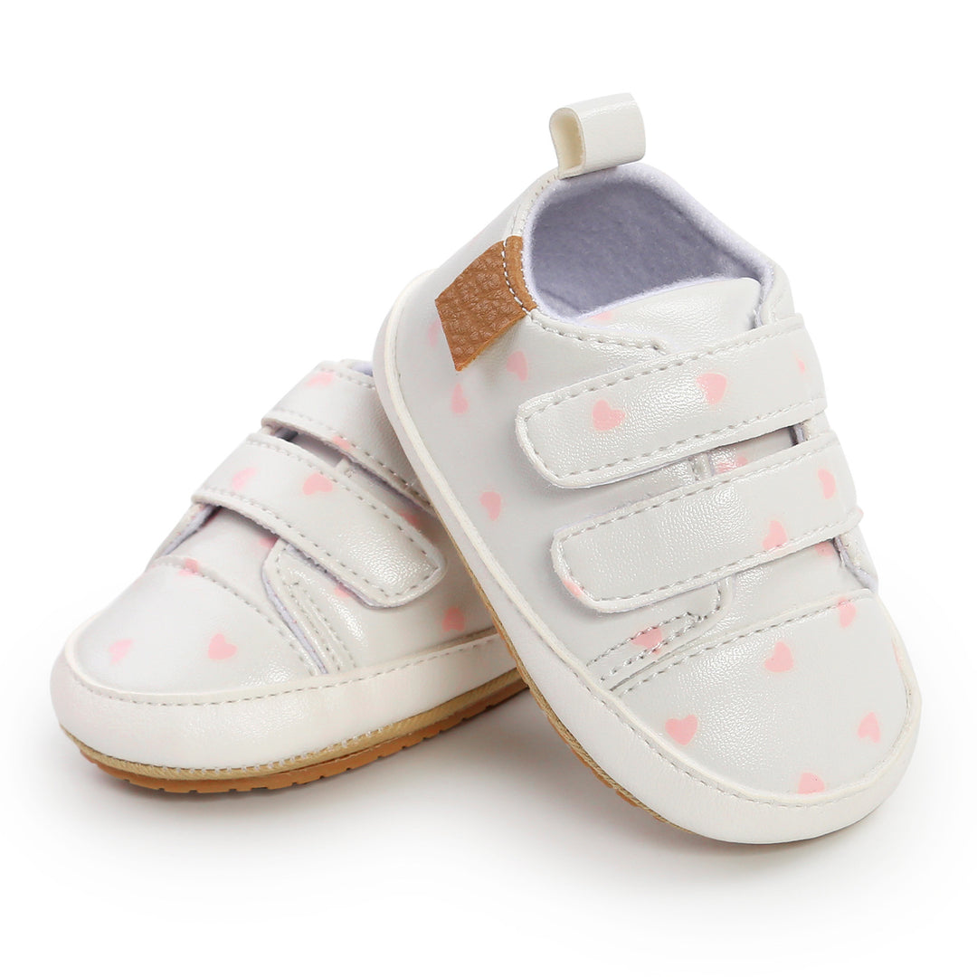 Baby Boy Girl PU Leather Shoes Magic Tape Anti-slip Sneakers - Little Kooma