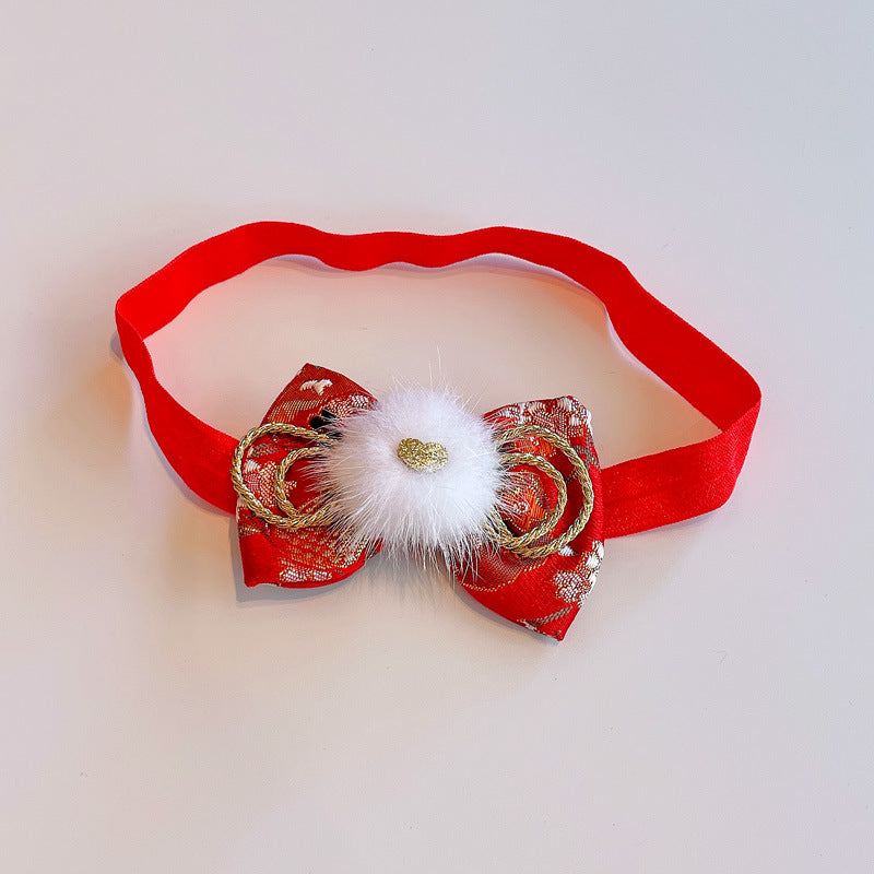 Chinese New Year CNY Baby Girl's Headband Headwrap Hair Accessories - Little Kooma