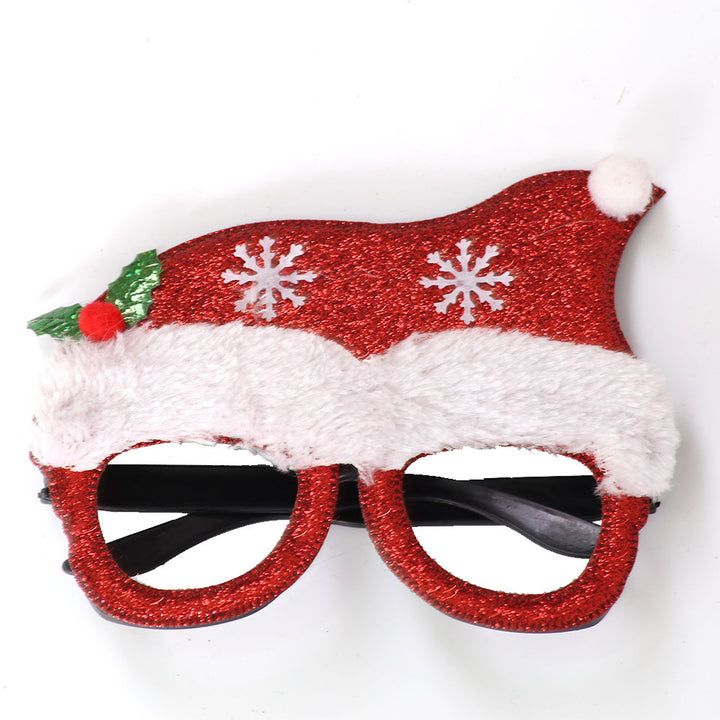 Christmas Holiday Glasses Glitter Glasses Frames Christmas Parties Accessories Photo Booth (One Size Fits All) - Little Kooma