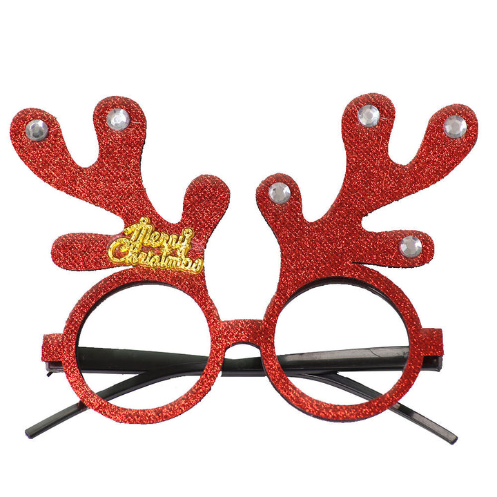 Christmas Holiday Glasses Glitter Glasses Frames Christmas Parties Accessories Photo Booth (One Size Fits All) - Little Kooma