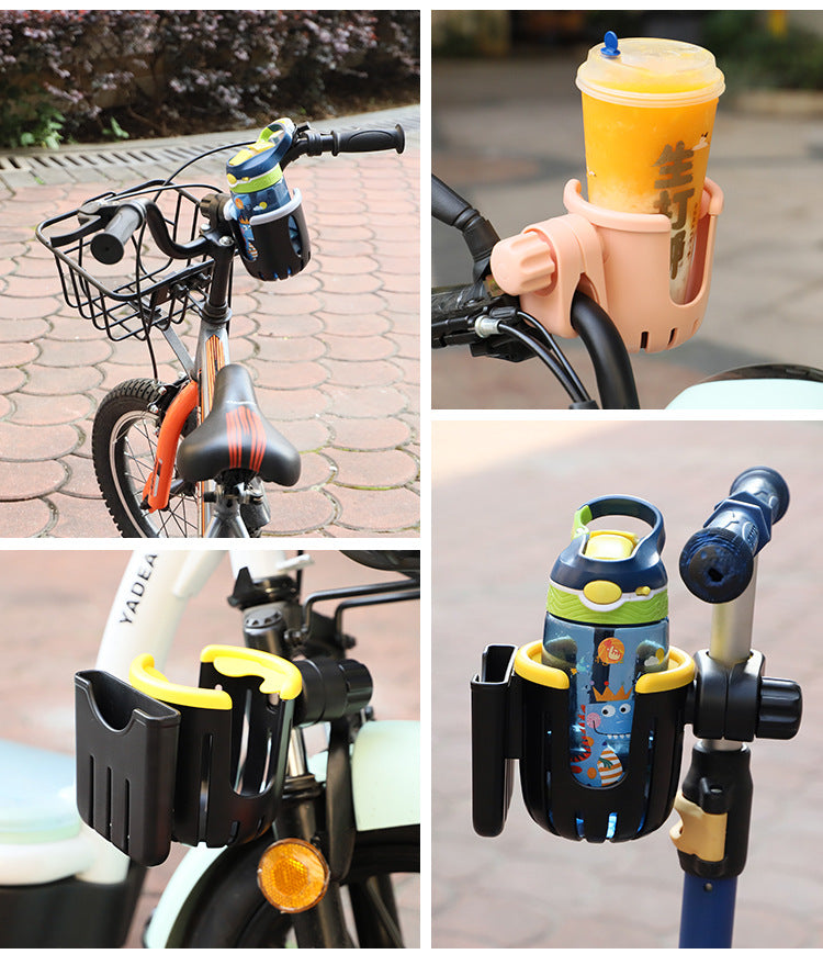 Universal Stroller Cup Holder w Handphone Holder 2-in-1 Stroller Accessories Bike Treadmill Wheelchair Water Bottle Holder - Little Kooma