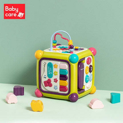 Babycare Baby Activity Box - 6 Sides Multi-Functional Early Educational Toy - Little Kooma