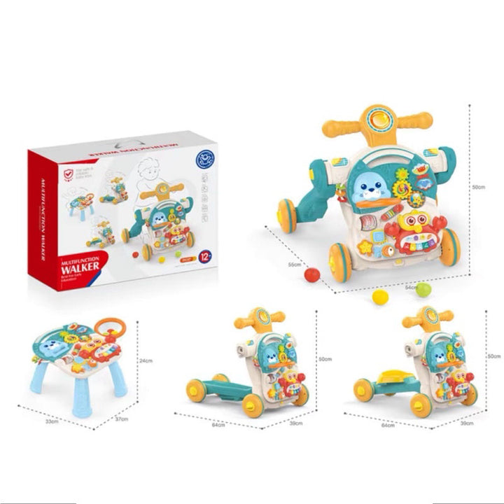 Huanger Baby Push Walker 4 in 1 Activity Center | Balance Bike | Scooter - Little Kooma