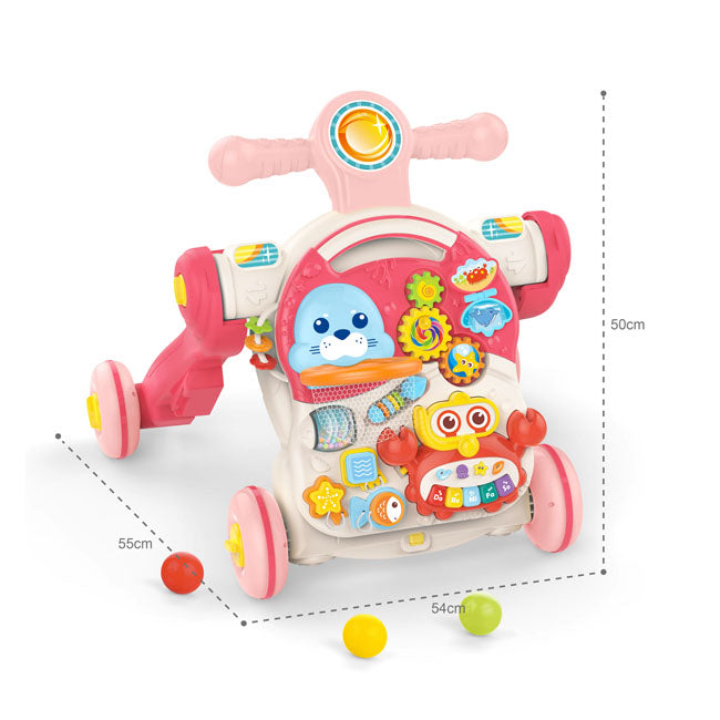 Huanger Baby Push Walker 4 in 1 Activity Center | Balance Bike | Scooter - Little Kooma