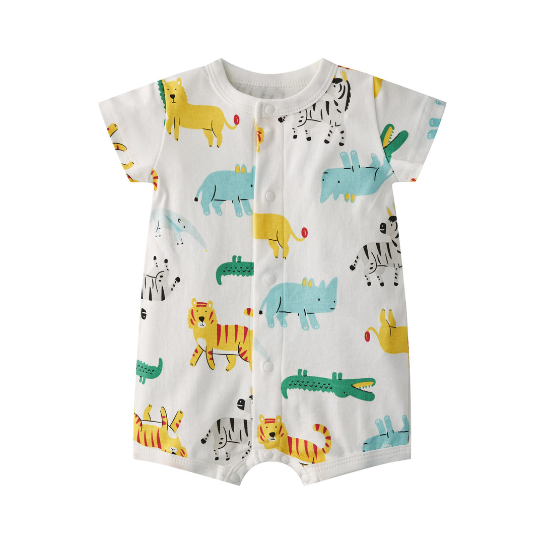 Baby Boy Jungle Animal Prints Romper - Little Kooma