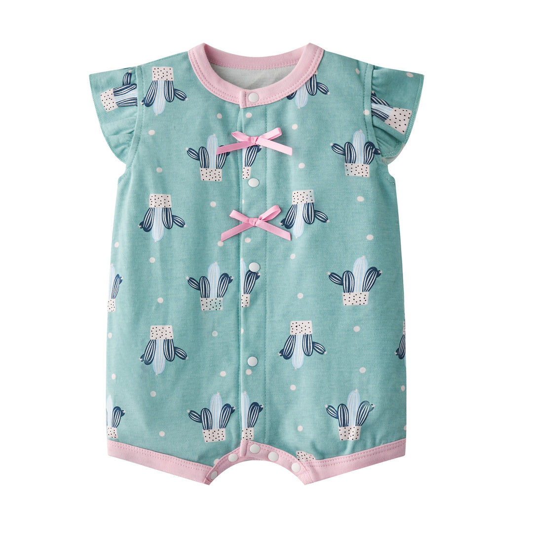 Baby Girl Cactus Prints Romper - Little Kooma