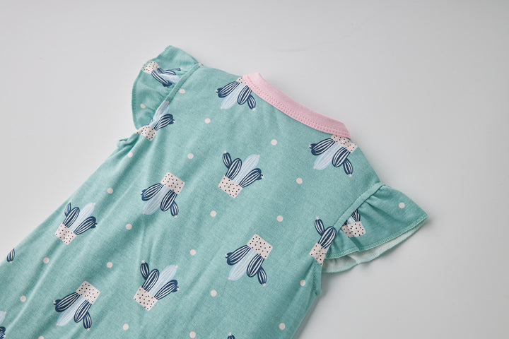 Baby Girl Cactus Prints Romper - Little Kooma