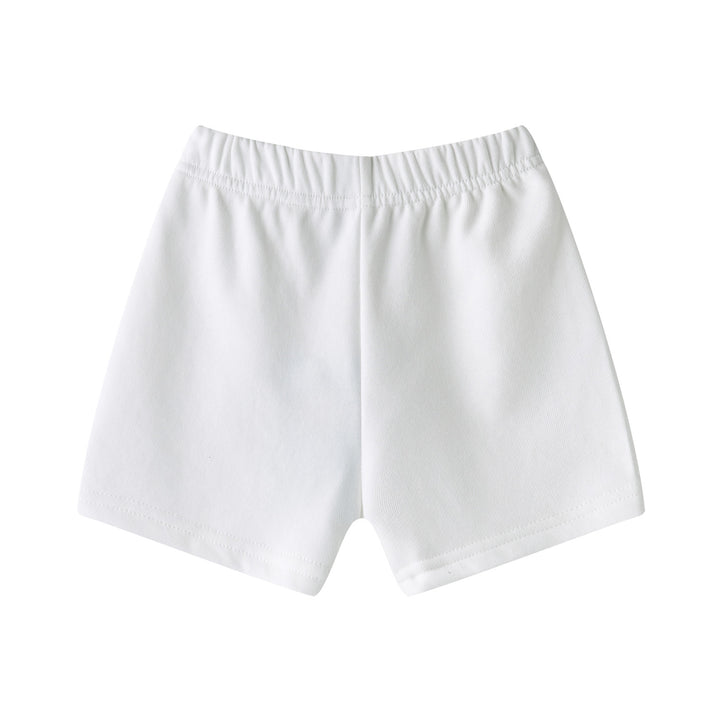 Baby Kids Plain White Shorts 100% Cotton Bottom National Day Outfit 2022 - Little Kooma