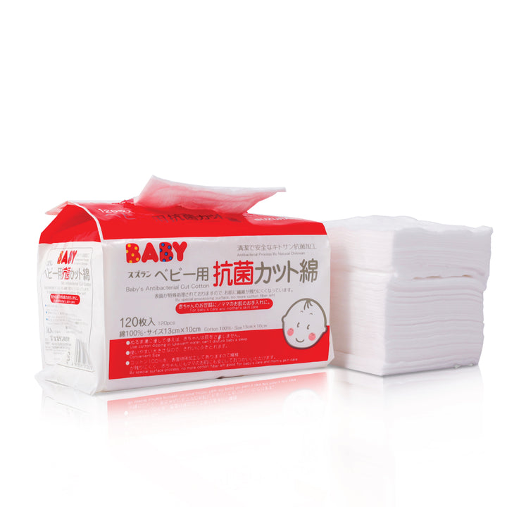 Suzuran Baby Antibacterial Cotton 120pcs - Little Kooma