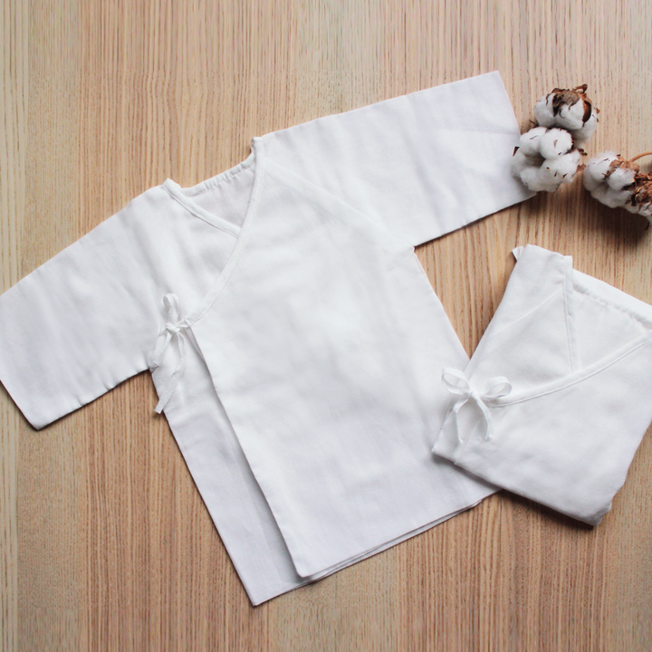 Suzuran Baby Gauze Undershirt (Short) 2 pcs - Little Kooma