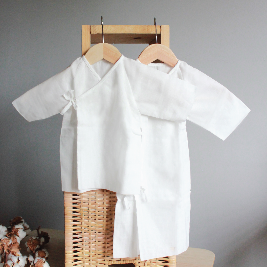 Suzuran Baby Gauze Undershirt (Short) 2 pcs - Little Kooma