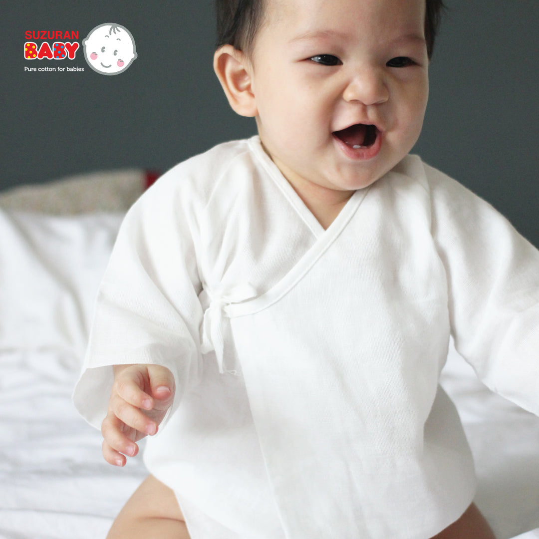 Suzuran Baby Gauze Undershirt (Short) 2 pcs - Little Kooma