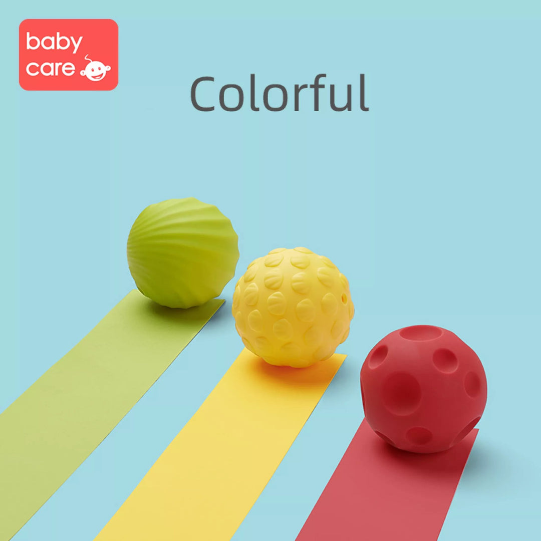 Babycare Hand Ball Blocks Baby Grasp Ball Toys Children Kids Soft Tactile Perception Training  Ball 8pcs - Little Kooma