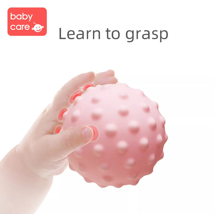 Babycare Hand Ball Blocks Baby Grasp Ball Toys Children Kids Soft Tactile Perception Training  Ball 8pcs - Little Kooma