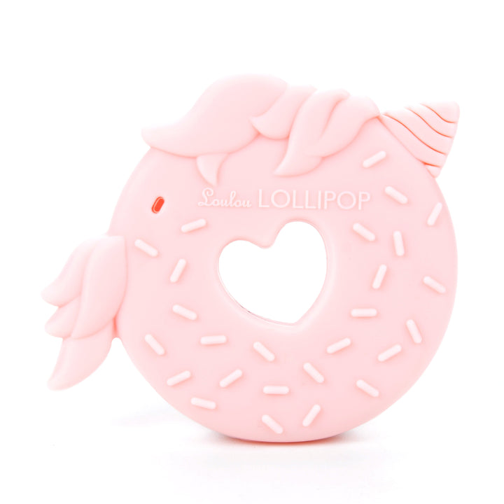 Pink Unicorn Donut Silicone Baby Teether Set - Cotton Candy - Little Kooma